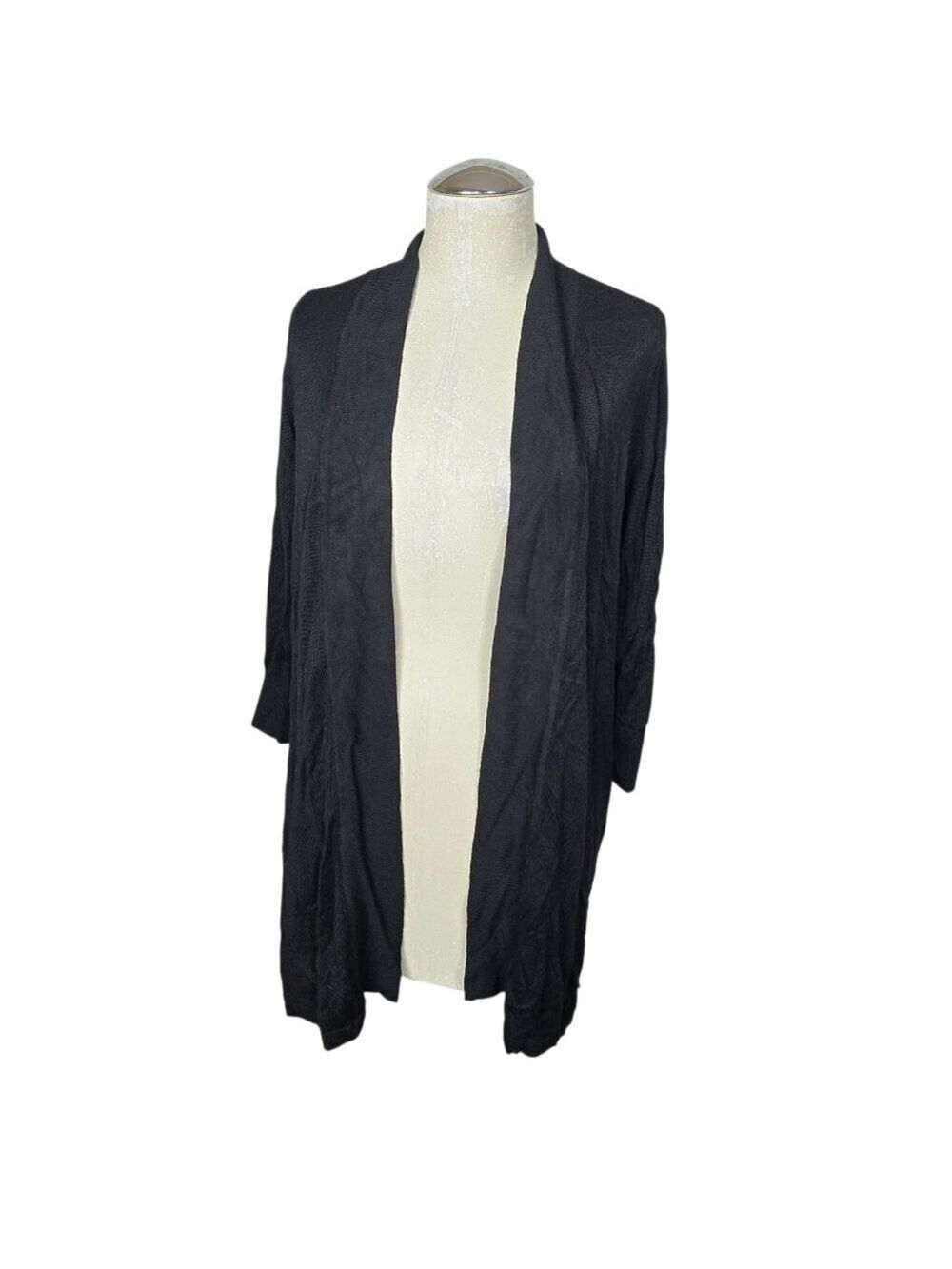Chico's Black Open Cardigan Lightweight Size M